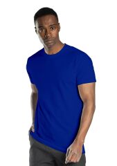 SafeSawa Regular Basic Bisiklet Yaka T-Shirt Saks Mavi