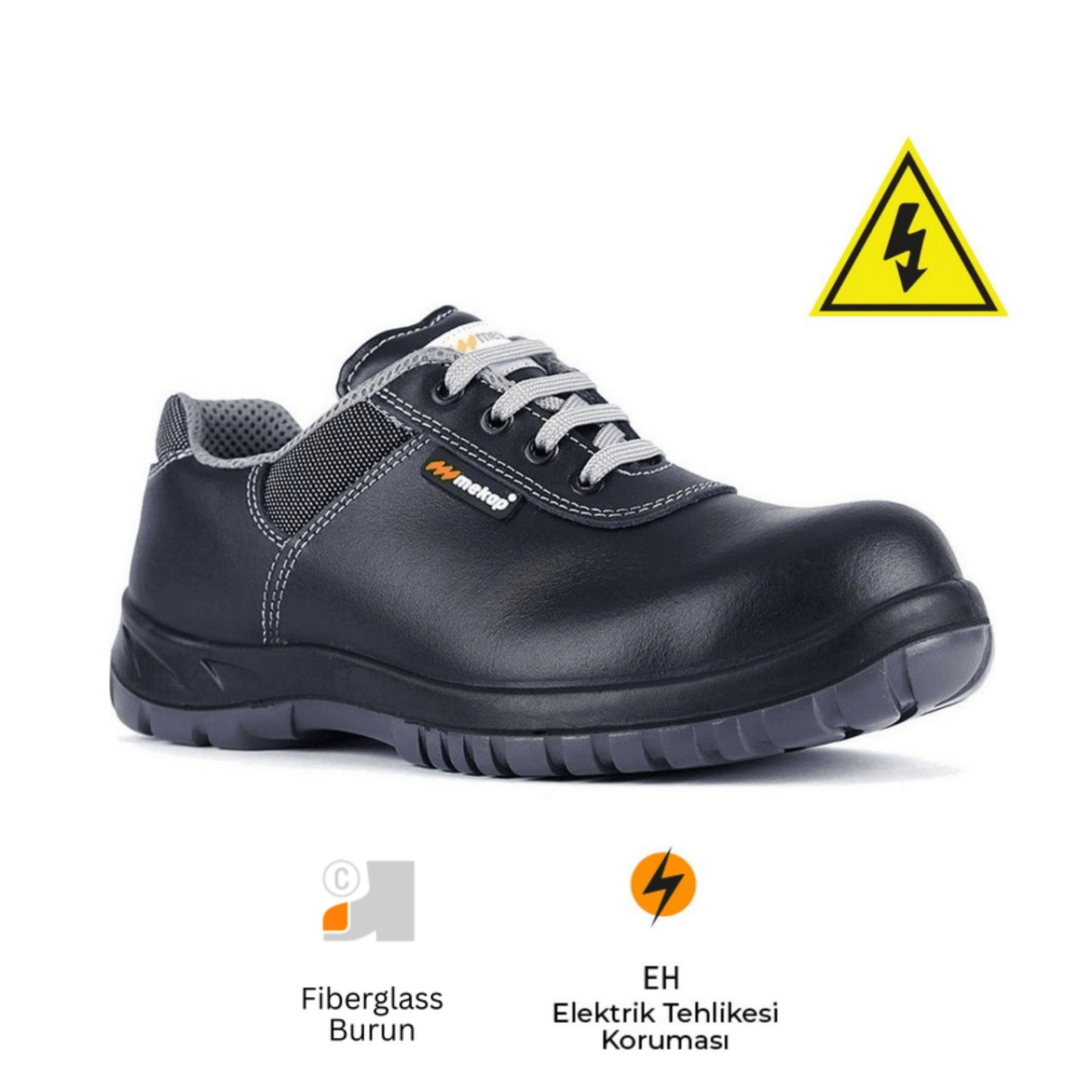 Mekap Policap 294-01 S2 SRC Vidala Deri Fiberglass Burun Elektrikçi İş Ayakkabısı