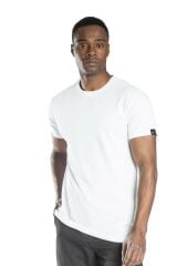 SafeSawa Elegans Basic Bisiklet Yaka T-Shirt Beyaz