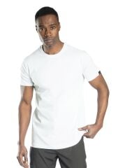 SafeSawa Elegans Basic Bisiklet Yaka T-Shirt Beyaz