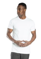 SafeSawa Elegans Basic Bisiklet Yaka T-Shirt Beyaz