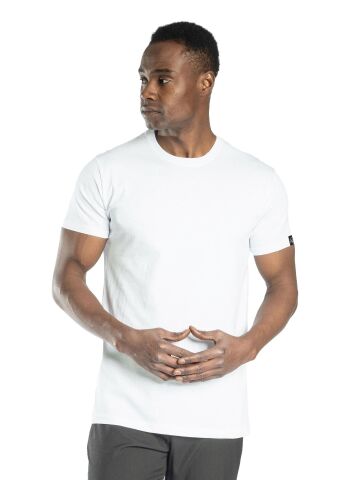 SafeSawa Elegans Basic Bisiklet Yaka T-Shirt Beyaz