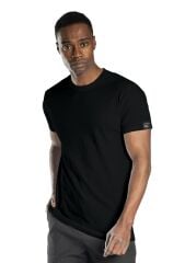 SafeSawa Elegans Basic Bisiklet Yaka T-Shirt Siyah