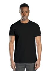 SafeSawa Elegans Basic Bisiklet Yaka T-Shirt Siyah