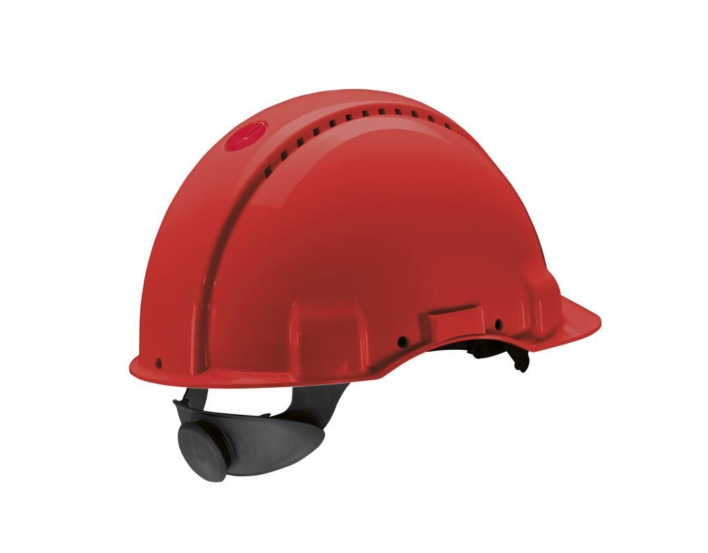 3M™ G3000 Kırmızı Baret Uvicator Mandallı Havalandırmalı Plastik Ter Bantlı