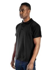 SafeSawa Regular Polo Pike T-Shirt Siyah