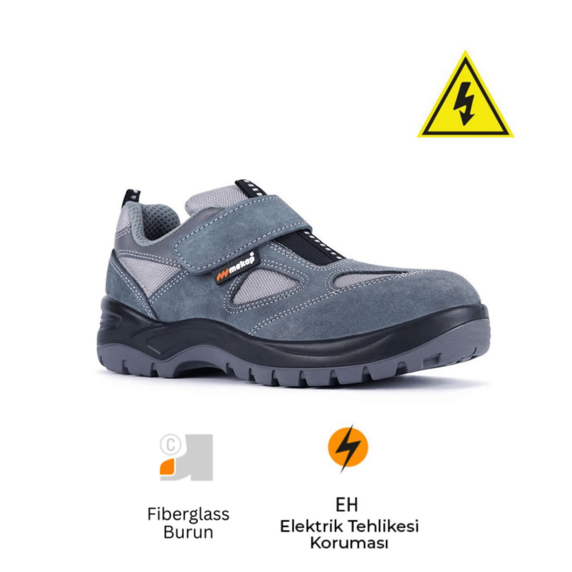 Mekap Pro Policap 157-01 S1 SRC Süet Deri Fiberglass Burun Elektrikçi İş Ayakkabısı