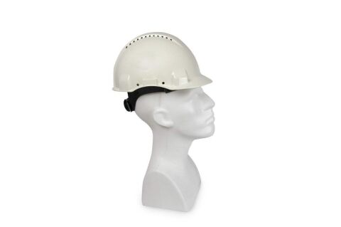 3M™ G3000 Beyaz Baret Uvicator Mandallı Havalandırmalı Plastik Ter Bantlı