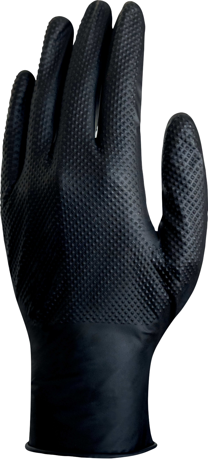 Delta Plus V1600 Evolution Pudrasız Siyah Nitril Tek Kullanımlık Diamond Yapı Dokunma Duyarlı Eldiven 24 Cm 50'Li Paket