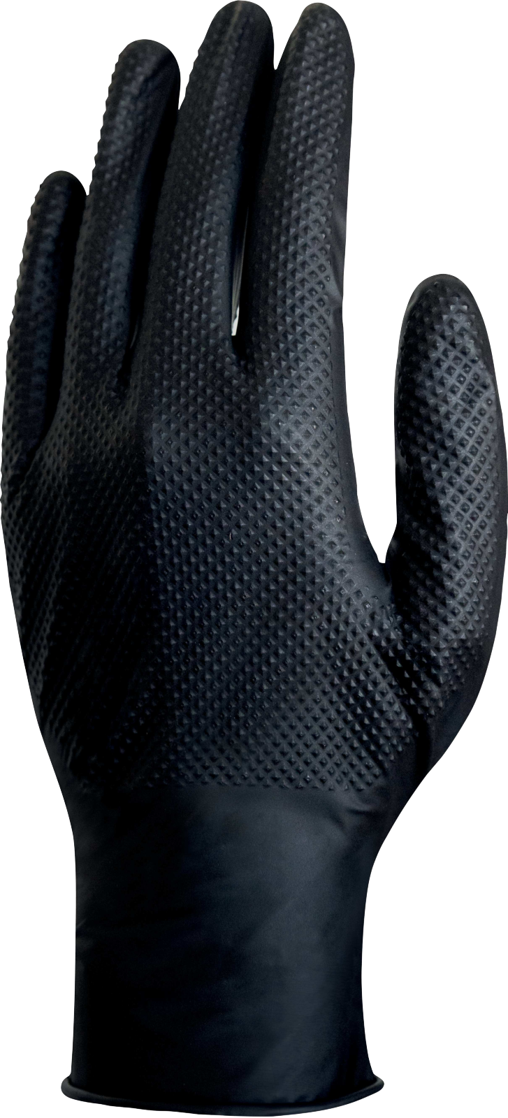 Delta Plus V1600 Evolution Pudrasız Siyah Nitril Tek Kullanımlık Diamond Yapı Dokunma Duyarlı Eldiven 24 Cm 50'Li Paket
