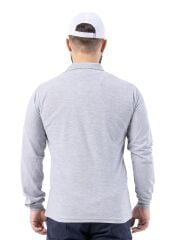 SafeSawa Regular Polo Pike Uzun Kol T-Shirt Gri