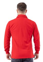 SafeSawa Regular Polo Pike Uzun Kol T-Shirt Kırmızı