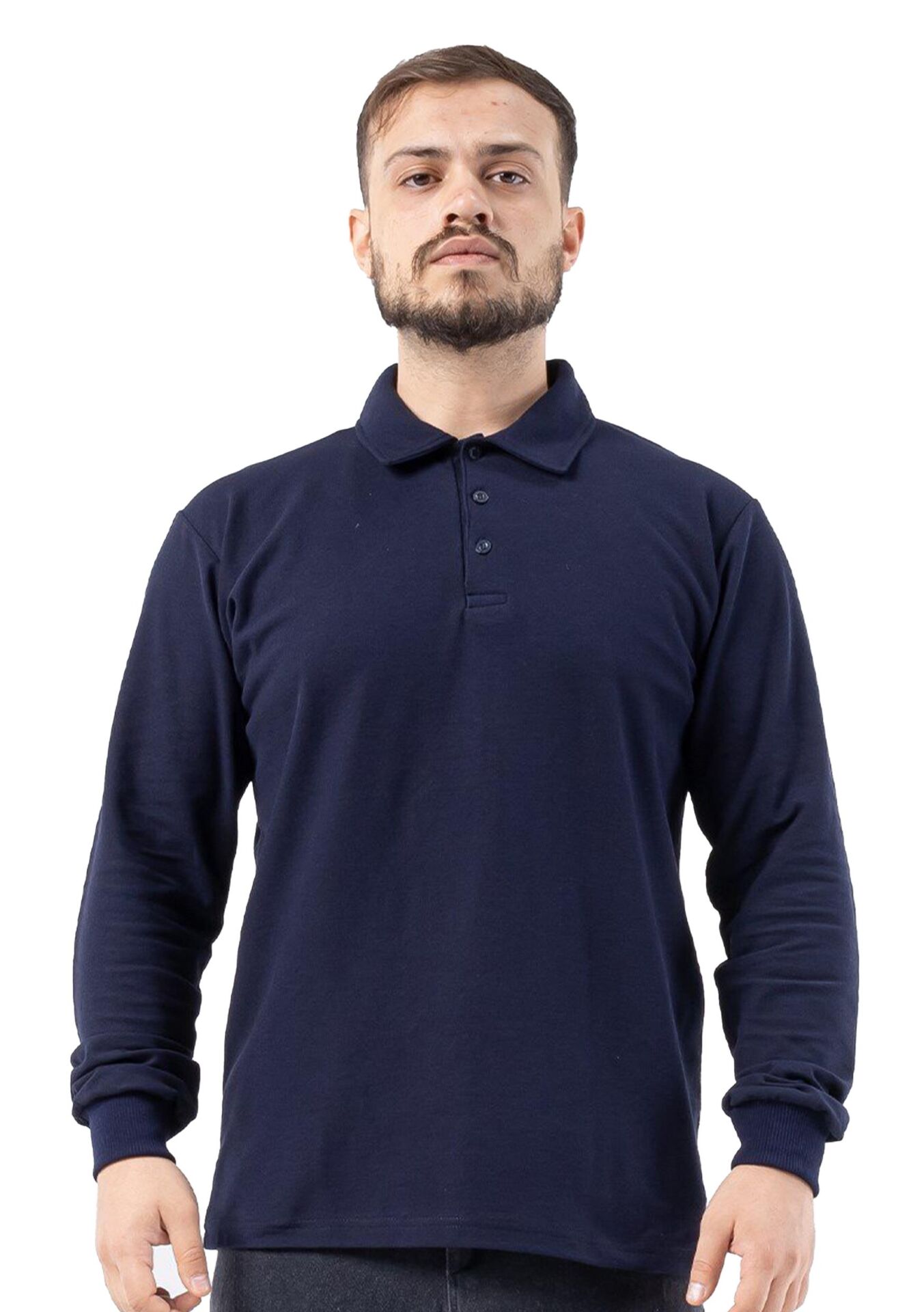 SafeSawa Regular Polo Pike Uzun Kol T-Shirt Lacivert