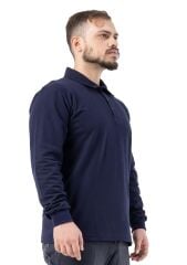 SafeSawa Regular Polo Pike Uzun Kol T-Shirt Lacivert