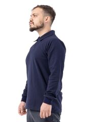 SafeSawa Regular Polo Pike Uzun Kol T-Shirt Lacivert