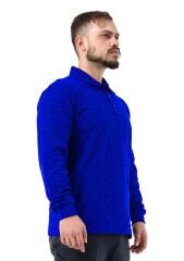 SafeSawa Regular Polo Pike Uzun Kol T-Shirt Saks Mavi