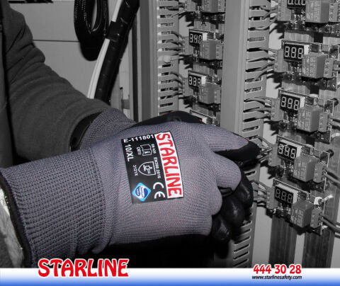 Starline E-111801 1/2 Köpük Nitril Kaplı Polyester Astarlı İş Eldiven EN388-3121X