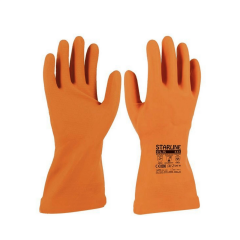 Starline STL-75 Doğal Kauçuk Kimyasal Eldiven  Kalınlık : 075mm Uzunluk : 300mm EN388-2020X EN ISO 374-1 AKLMNPST EN374-5