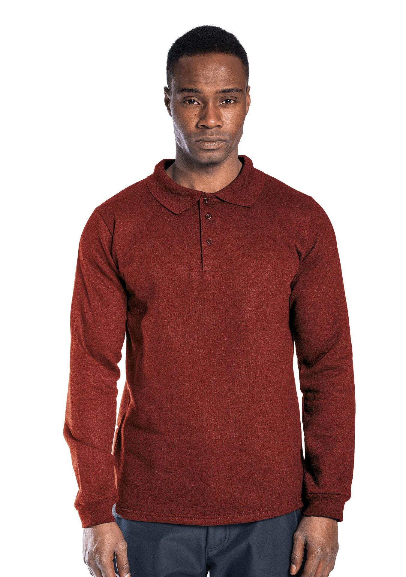 SafeSawa Regular Polo Sweatshirt Bordo