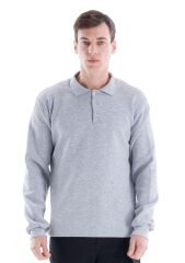SafeSawa Elegans Polo Yaka Sweatshirt Gri