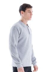 SafeSawa Elegans Polo Yaka Sweatshirt Gri