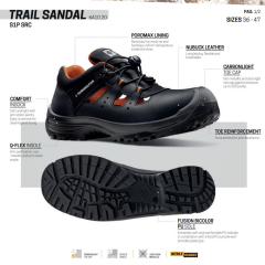 Toworkfor Trail Sandal S1P | SRC | ESD Sandalet Tip İş Ayakkabısı