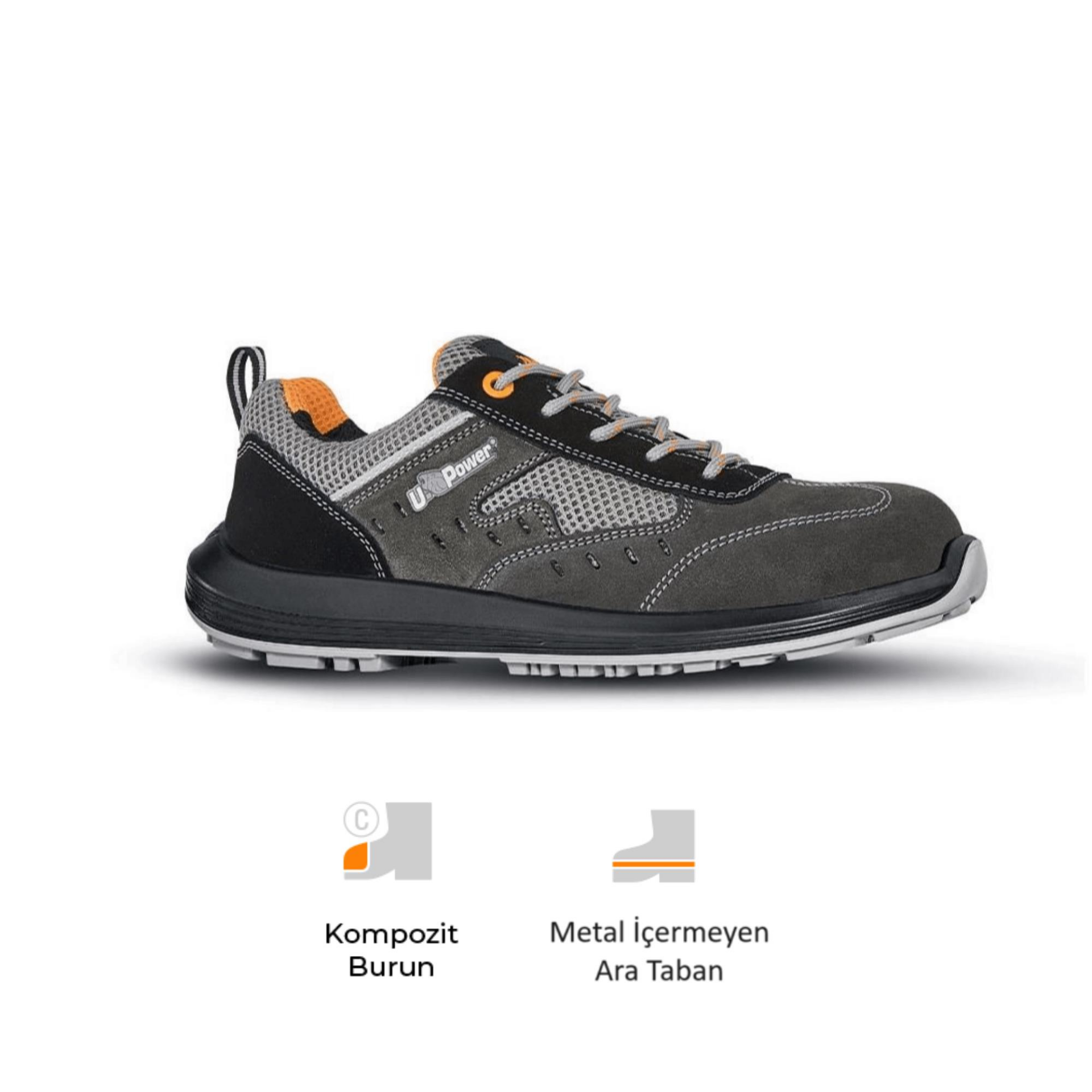 U-Power Brezza S1P SRC Kompozit Burun Süet İş Ayakkabısı