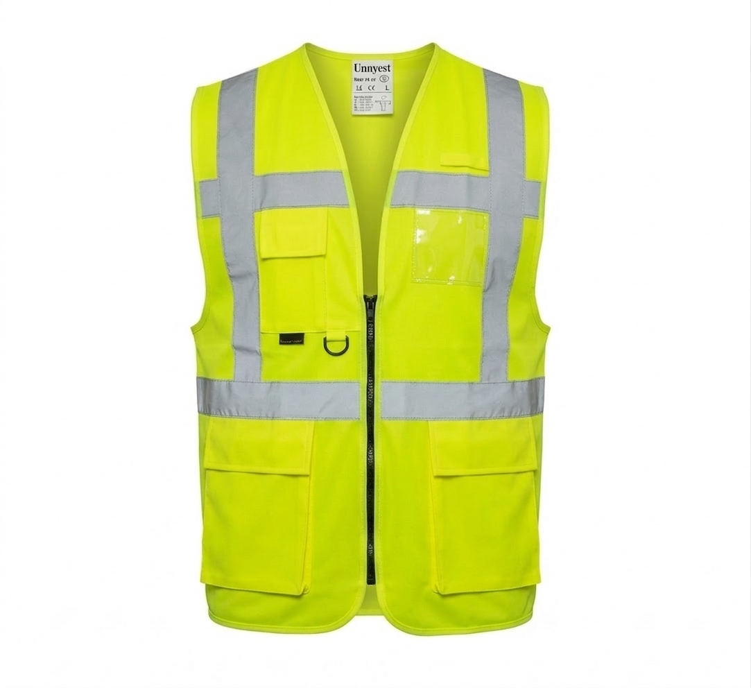 Uniwest UW-111 Reflektörlü Yönetici Mühendis Yeleği Sarı 125 Gr
