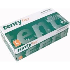 Tek Kullanımlık Lateks Eldiven Beyaz L Beden 100 Adet