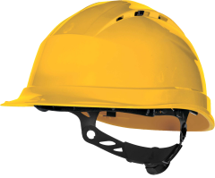 Delta Plus Quartz Up 4 Havalandırmalı Rotor Ayarlı Polipropilen Güvenlik Bareti Sarı