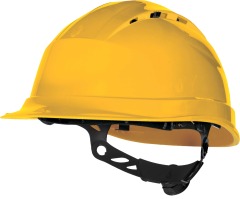 Delta Plus Quartz Up 4 Havalandırmalı Rotor Ayarlı Polipropilen Güvenlik Bareti Sarı