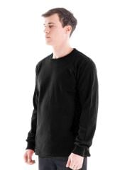 SafeSawa Regular Bisiklet Yaka Sweatshirt Siyah