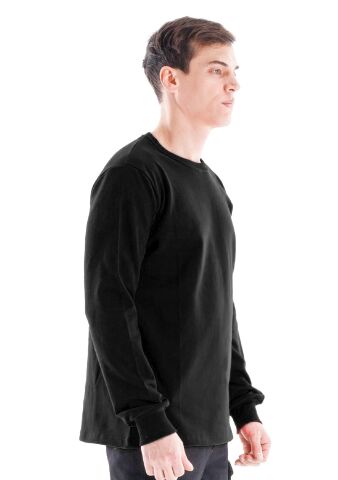 SafeSawa Regular Bisiklet Yaka Sweatshirt Siyah