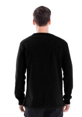 SafeSawa Regular Bisiklet Yaka Sweatshirt Siyah