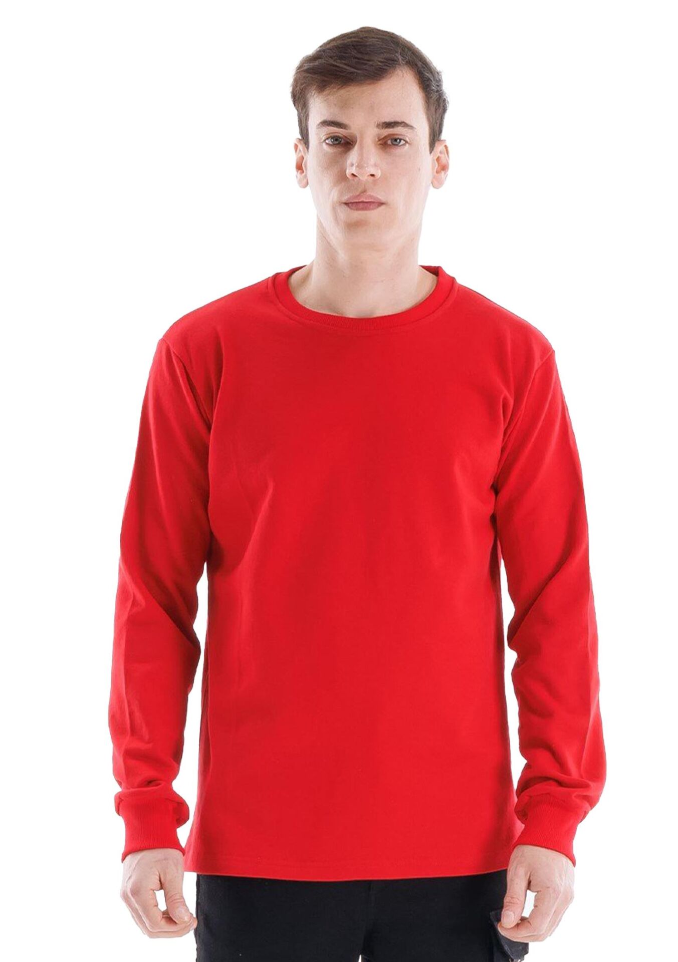 SafeSawa Regular Bisiklet Yaka Sweatshirt Kırmızı