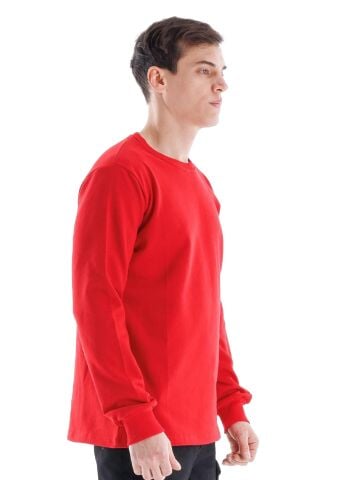 SafeSawa Regular Bisiklet Yaka Sweatshirt Kırmızı
