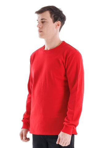 SafeSawa Regular Bisiklet Yaka Sweatshirt Kırmızı