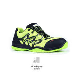 Mekap Pro RMK-90 S1 Mikrofiber Deri Siyah Yeşil Alüminyum Burun İş Ayakkabısı