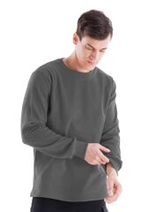 SafeSawa Regular Bisiklet Yaka Sweatshirt Antrasit