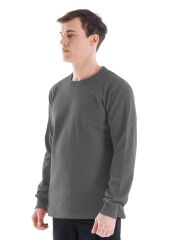 SafeSawa Regular Bisiklet Yaka Sweatshirt Antrasit
