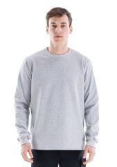 SafeSawa Regular Bisiklet Yaka Sweatshirt Gri