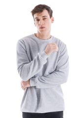 SafeSawa Regular Bisiklet Yaka Sweatshirt Gri