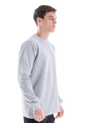 SafeSawa Regular Bisiklet Yaka Sweatshirt Gri