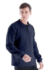 SafeSawa Elegans Polo Yaka Sweatshirt Lacivert