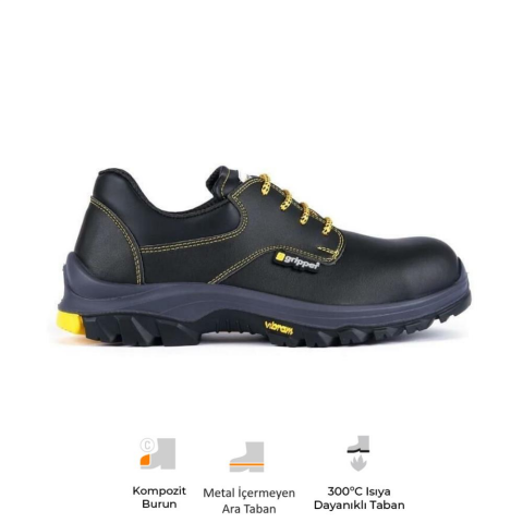 Mekap Gripper Basic GPR-14 S3 SRC HRO Vibram Taban Vidala Deri Fiberglass Burun Kevlar Ara Taban İş Ayakkabısı