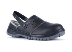 Mekap Pro Slipper 210-03 S1 SRC Siyah Mikrofiber Deri Çelik Burun Sabo İş Terlik Sandalet