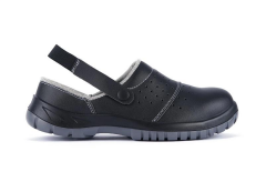 Mekap Pro Slipper 210-03 S1 SRC Siyah Mikrofiber Deri Çelik Burun Sabo İş Terlik Sandalet