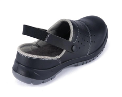 Mekap Slipper 210-03 S1 SRC Siyah Mikrofiber Deri Çelik Burun Sabo İş Terlik Sandalet