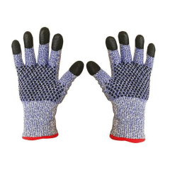 Starline E-636705 Naylon+Likra  15-G Astar Avuç içi Dotlu C Kesilme Dirençki Gıda İş Eldiveni EN 388-3X4XC