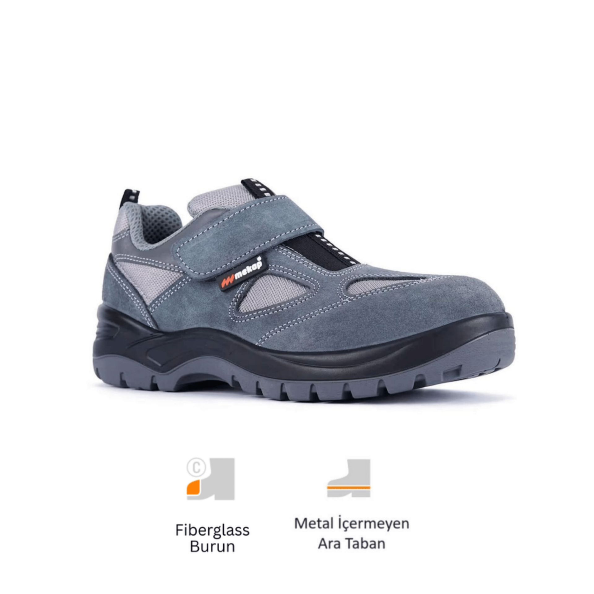 Mekap Pro Policap 157-01 S1P SRC Süet Deri Fiberglass Burun Kevlar Ara Taban İş Ayakkabısı